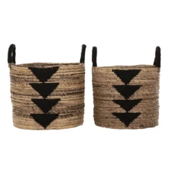 Rieten manden met zwart - Must Living Lima Black