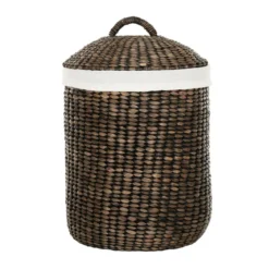 Rieten wasmand met deksel - Must Living Tahiti