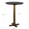 Ronde bartafel antiek messing - Richmond Interiors Revelin