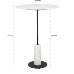 Ronde bartafel wit marmer - Richmond Interiors Jagger