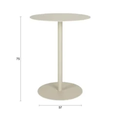 Ronde beige bistrotafel - Zuiver Snow