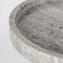 Ronde bijzettafel grijs marmer - Zuiver Cocktail