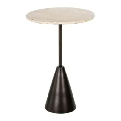 Ronde bijzettafel travertin - Richmond Interiors Avalon