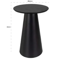 Ronde bijzettafel zwart eiken - Richmond Interiors Jazz