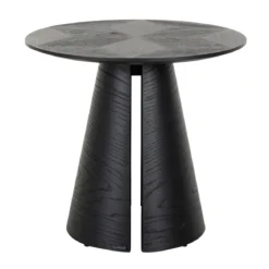 Ronde bijzettafel zwart hout - Richmond Interiors Blax