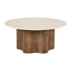 Ronde botticino salontafel - Eleonora Bodhi