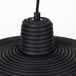 Ronde hanglamp zwart rotan - Zuiver Balance