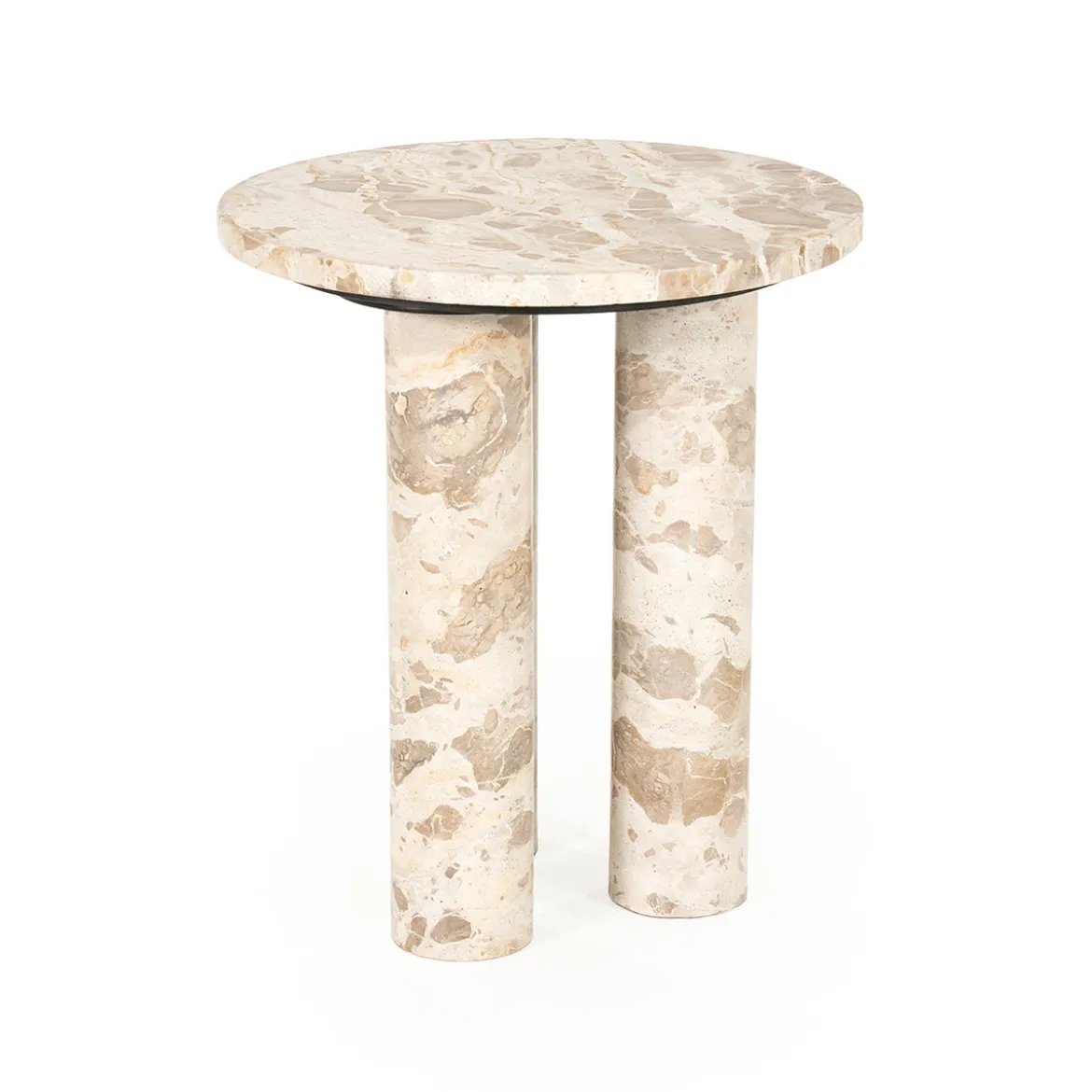 Ronde marmeren bijzettafel - By-Boo Marmo