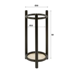 Ronde paraplubak met bronskleurig frame - Giani Luno