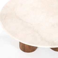 Ronde salontafel creme marmer - Eleonora Xavi