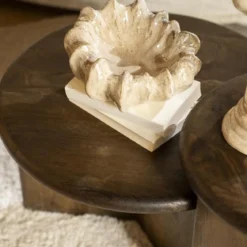 Ronde salontafel hout - By-Boo Leoti