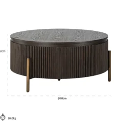 Ronde salontafel hout - Richmond Interiors Luxor