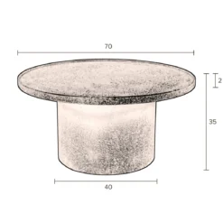 Ronde salontafel mat zwart - Dutchbone Winston