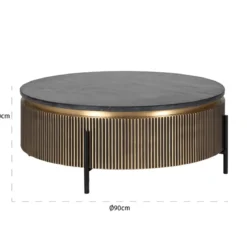 Ronde salontafel met marmer - Richmond Interiors Ironville