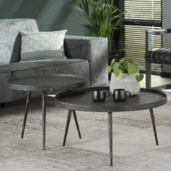 Ronde salontafelset industrieel - Giani Zobilo