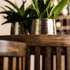 Ronde salontafel set mangohout - Giani Tweak