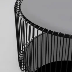 Ronde salontafel set met glasplaat - Kare Design Wire Double