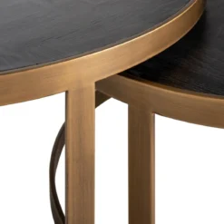 Ronde salontafelset visgraat - Richmond Interiors Blackbone