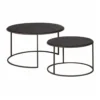 Ronde salontafel set zwart teak - Tower Living Spello