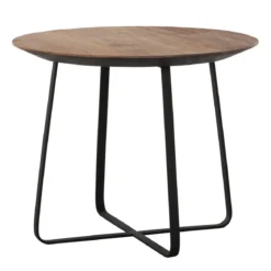 Ronde salontafel teak verjongde rand - DTP Home Highlight Neptunus