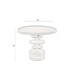 Ronde salontafel walnoot - Dutchbone Cath Walnut