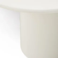 Ronde salontafel wit glanzend cement - Kave Home Albanella