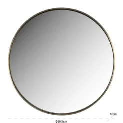 Ronde spiegel aluminium goud - Richmond Interiors Mammom