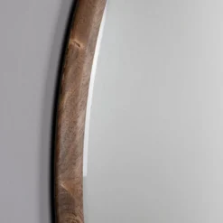 Ronde spiegel walnoot - Dutchbone Gale