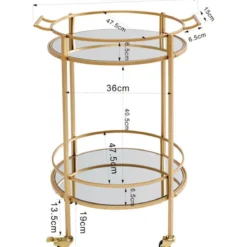 Ronde trolley goud - Kare Design Emilia