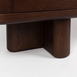 Rond vormig dressoir walnoot - Dutchbone Herman