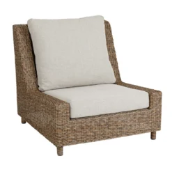 Rotan loungeset met beige olefin kussens - Brafab Sandkorn Set