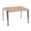 RVS tuin bijzettafel met teakhout - Brafab Naos