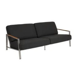 RVS tuin loungebank met all-weather kussens - Brafab Naos