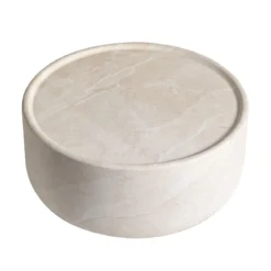 Salontafel beige steen rond - Bodio Sofia
