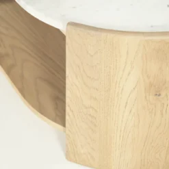 Salontafel eiken met wit marmer - Eleonora Don