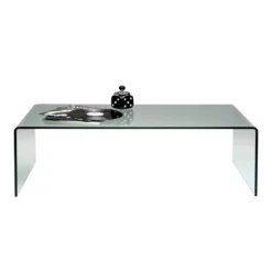 Salontafel gebogen glas 120 cm - Kare Design Clear Club