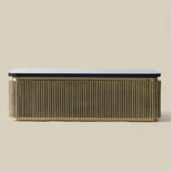 Salontafel gouden ribbels rechthoekig - Bodio Rush