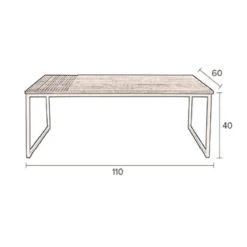 Salontafel mangohout rechthoekig - Dutchbone Randi