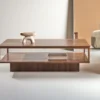 Salontafel met houten frame - Lavis Maglehem