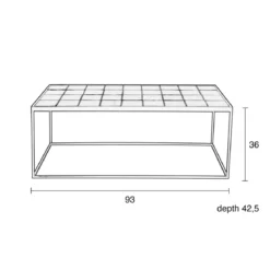 Salontafel met keramische tegels - Zuiver Glazed