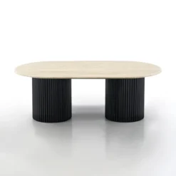 Salontafel met travertin - Bodio Kanso
