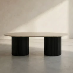 Salontafel met travertin - Bodio Kanso