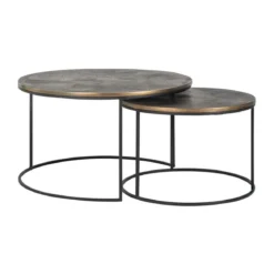 Salontafel set goud geborsteld - Richmond Interiors Tulum