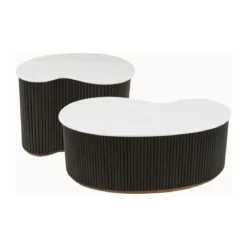 Salontafelset marmer en hout - Richmond Interiors Mayfield