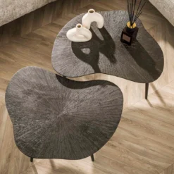 Salontafel set organische vorm brons - Giani Ray Metal