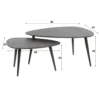 Salontafel set van 2 peervormig organisch - Giani Marble