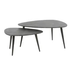 Salontafel set van 2 peervormig organisch - Giani Marble