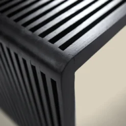 Salontafel zwarte latjes teak - Bodio Teak Slats