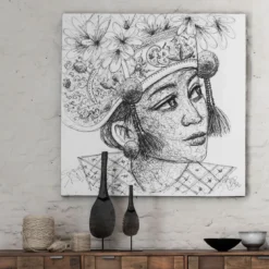 Schilderij Bali - Must Living Balinese Girl Kadek
