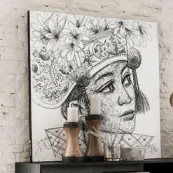 Schilderij Bali - Must Living Balinese Girl Kadek
